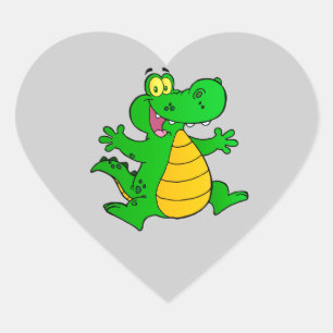 Drache-lustige glückliche Fantasie-Fiktion, die Herz-Aufkleber