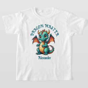 Drache Meister Niedlicher grüner Drache Personalis T-Shirt