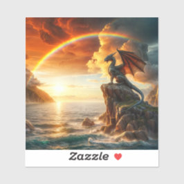 Drache mit Blick auf das Meer Aufkleber