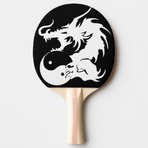 Drache mit dem Ying Stammes- Tätowierung Yang Tischtennis Schläger