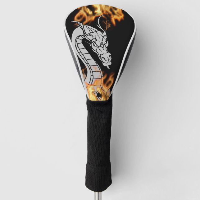 Drache mit Feuer Golf Head Cover wie Profis! Headcover (Vorderseite)