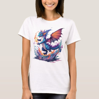 Drache mit Feuerball T-Shirt
