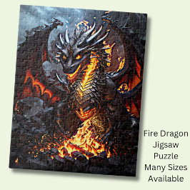 Drache mit rotem und schwarzem Feuer