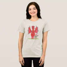 Drache mit roten Rosen
