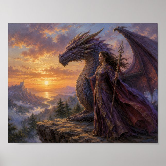 Drache mit seinem Meister Poster (Vorne)