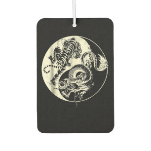 Drache mit Tiger Tattoo YIN und Yang Bestienkampf Autolufterfrischer