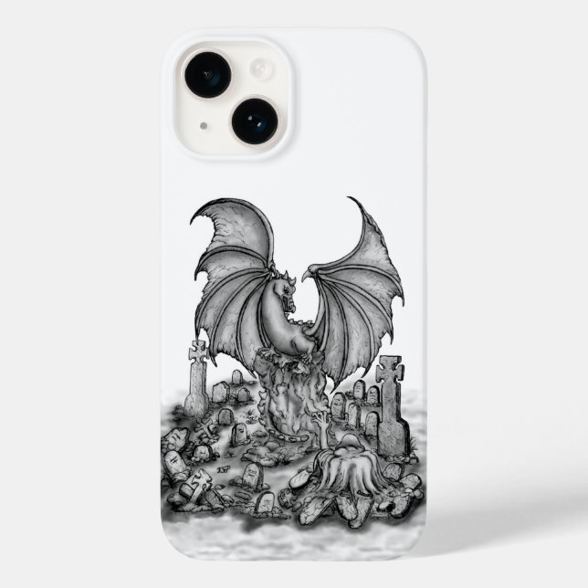 Drache mit Zombie Case-Mate iPhone 14 Hülle (Rückseite)