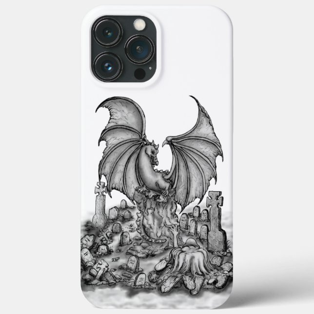 Drache mit Zombie Case-Mate iPhone Hülle (Rückseite)