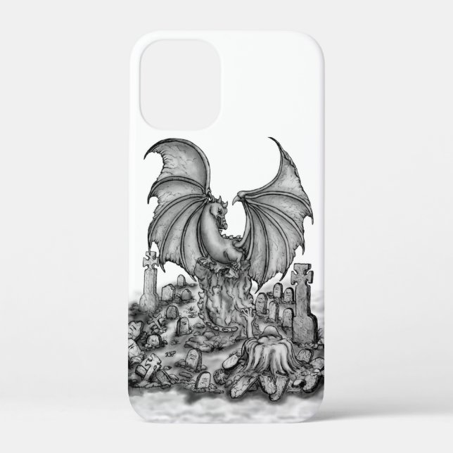 Drache mit Zombie Case-Mate iPhone Hülle (Rückseite)