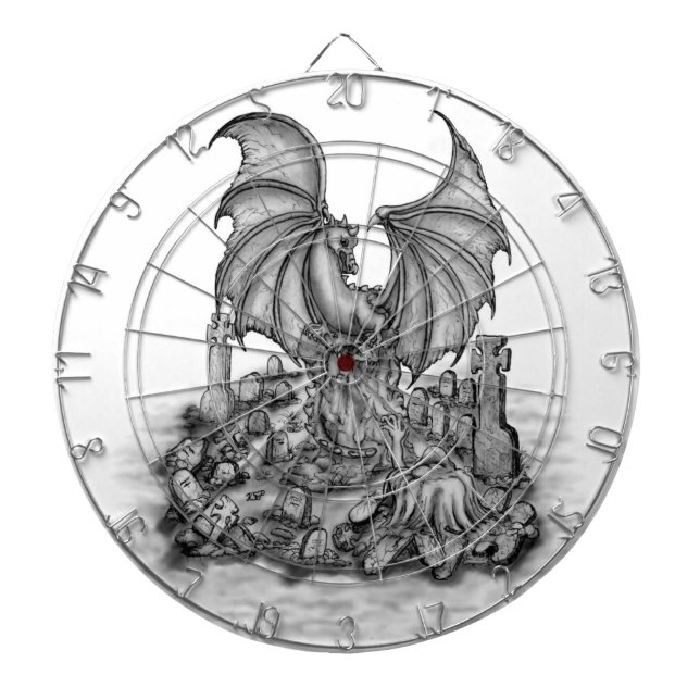Drache mit Zombie Dartscheibe (vorne)