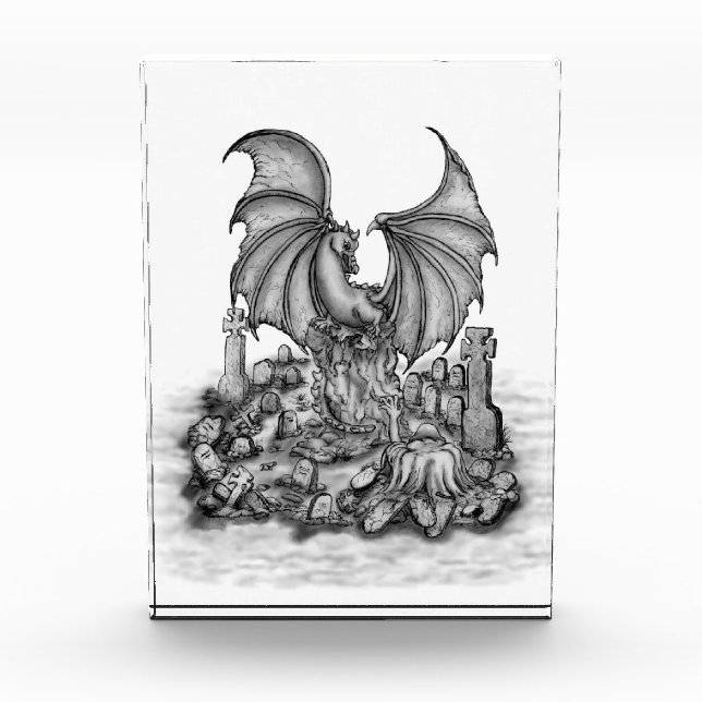 Drache mit Zombie Fotoblock (Vorderseite)