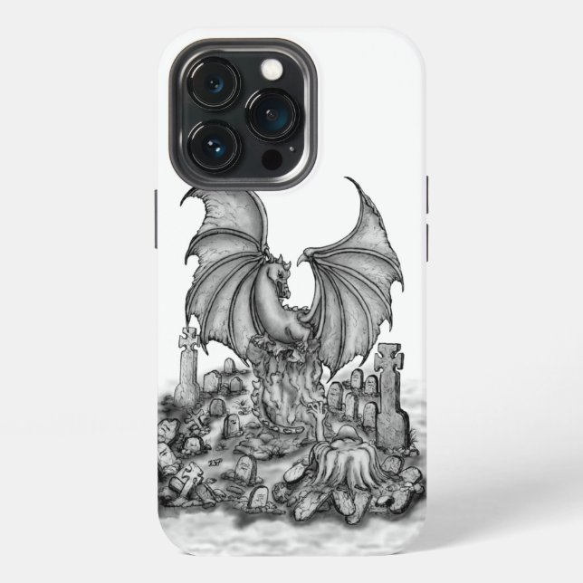 Drache mit Zombie iPhone 13 Pro Hülle (Hinten)