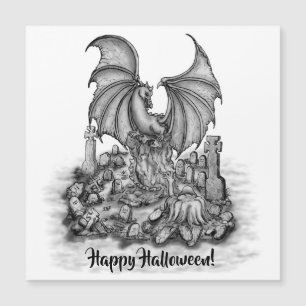Drache mit Zombie-Magnetkarte Magnetkarte