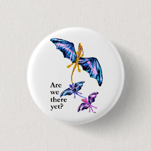 Drache mit zwei Kindern Button