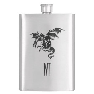 Drache-Monogramm Flachmann