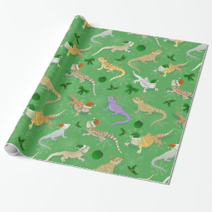 Drache Morph Holiday Green Geschenkpapier