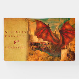 Drache Personalisiertes Geburtstagsbanner Banner