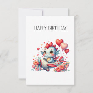 Drache Pilot Geburtstag Dankeskarte