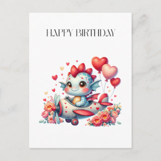 Drache Pilot Geburtstag Postkarte