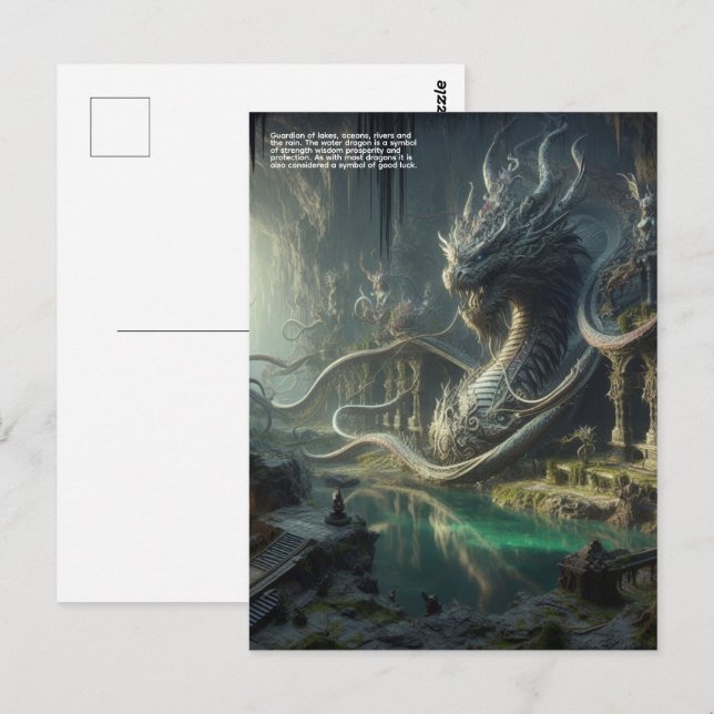 Drache Postkarte (Vorne/Hinten)