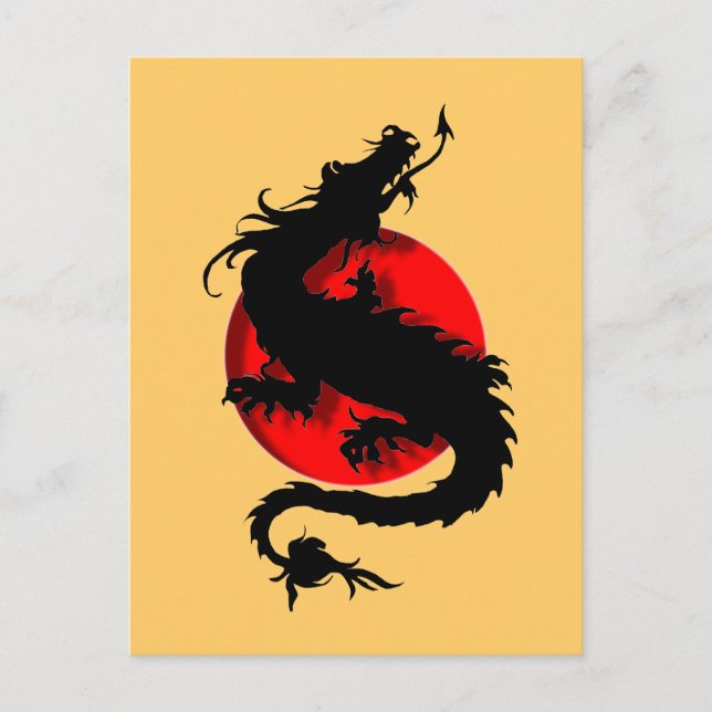 Drache Postkarte (Vorderseite)