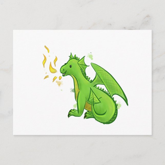 Drache Postkarte (Vorderseite)