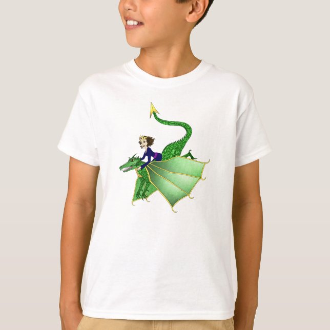 Drache-Prinzessin T-shirt, Alter 2 und oben, T-Shirt (Vorderseite)