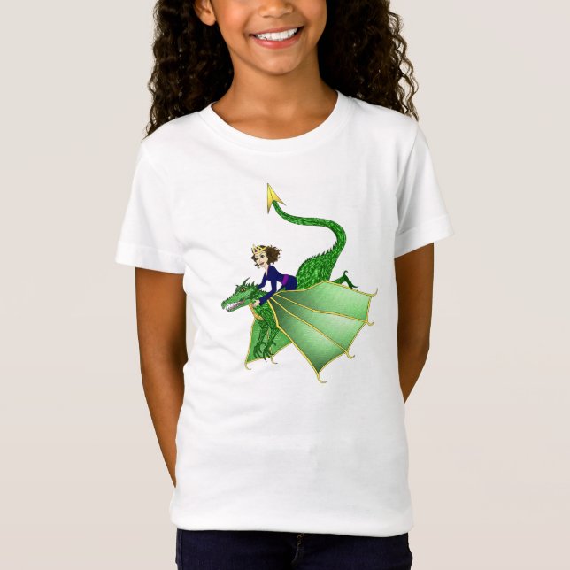 Drache-Prinzessin T-shirt, Alter 5 und oben T-Shirt (Vorderseite)