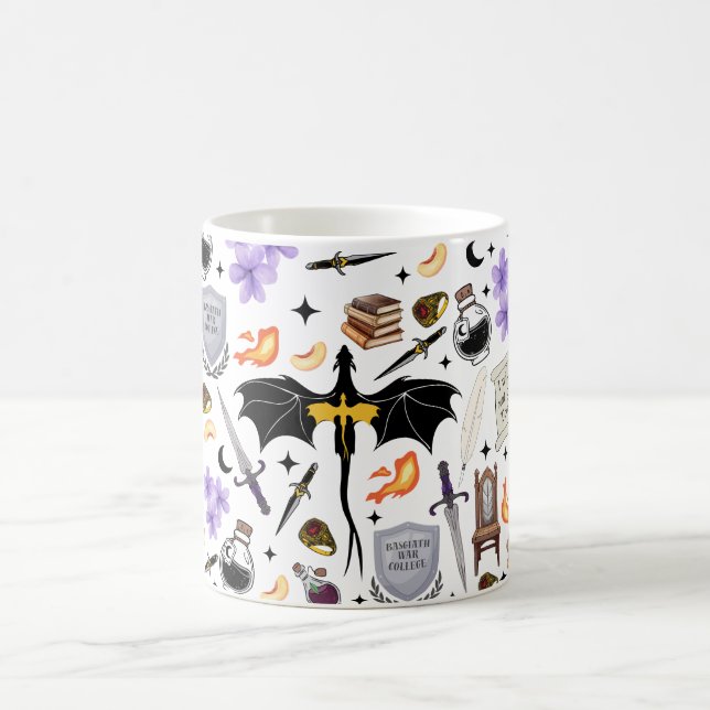 Drache Reitend Viertes Flügel Buchliebend Tasse (Mittel)