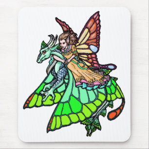 Drache-Reiter-Fee Mousepad