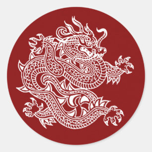 Drache Runder Aufkleber