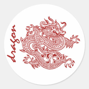 Drache Runder Aufkleber