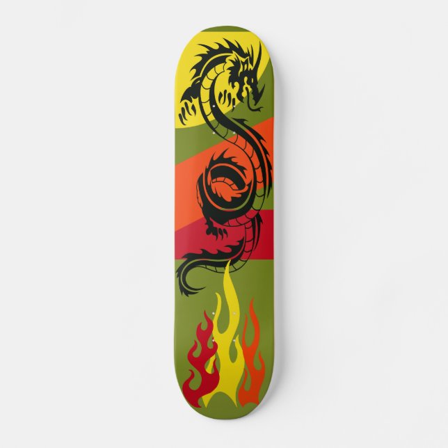 DRACHE-SCHLANGE Skateboard (Vorderseite)
