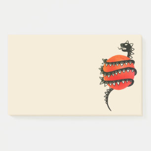 Drache-Schlangen-Monster Post-it Klebezettel