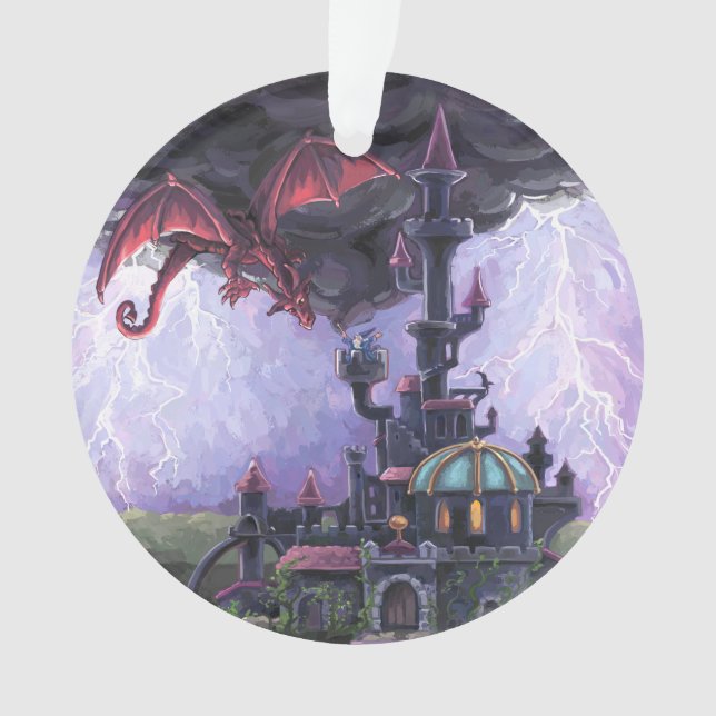 Drache-Schloss Ornament (Vorderseite)