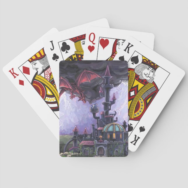 Drache-Schloss Spielkarten (Rückseite)