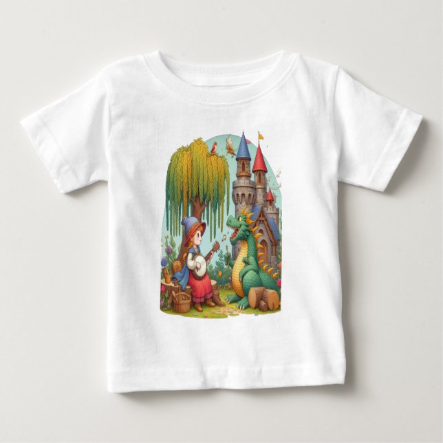 Drache Serenade von einer mystischen Prinzessin Baby T-shirt (Vorderseite)