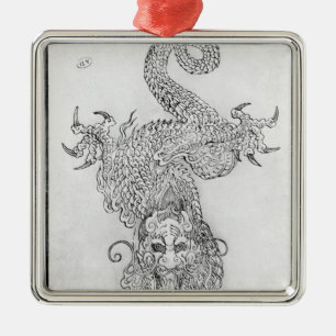 Drache Silbernes Ornament