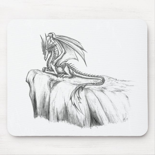Drache-Skizze Mousepad (Vorne)