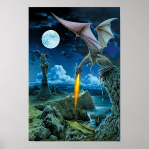 Drache-Spucken-Plakat Poster
