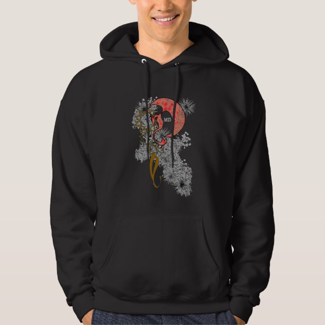 Drache-Stern-Kapuzenpulli Hoodie (Vorderseite)