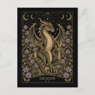 Drache, Sternen-Tarot-Kunst Postkarte
