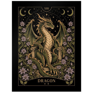 Drache, Sternen-Tarot-Kunst Postkarte