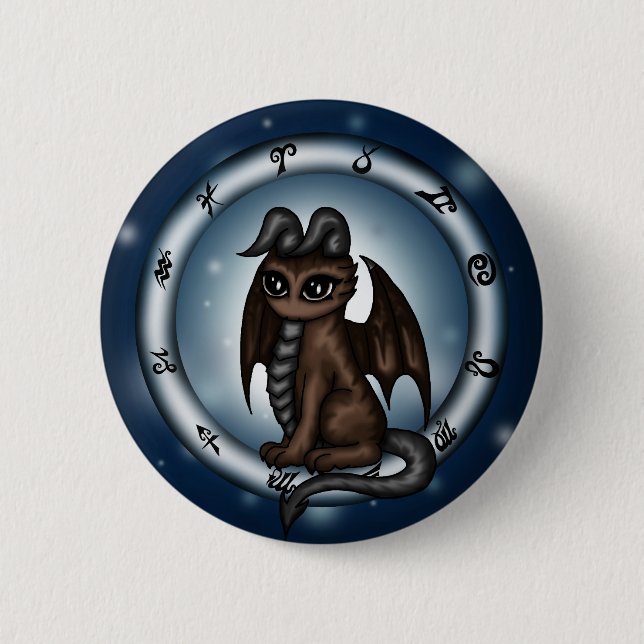 Drache-Stier-Tierkreis Button (Vorderseite)