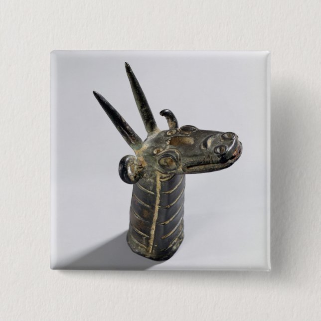 Drache, Symbol des Gottes Marduk, spätes Assyrian Button (Vorderseite)