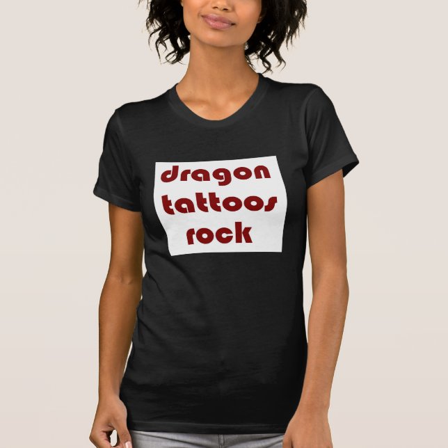 Drache tätowiert Felsen T-Shirt (Vorderseite)