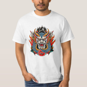 Drache Tätowierung epischer Gamer Fantasy Fan tat T-Shirt