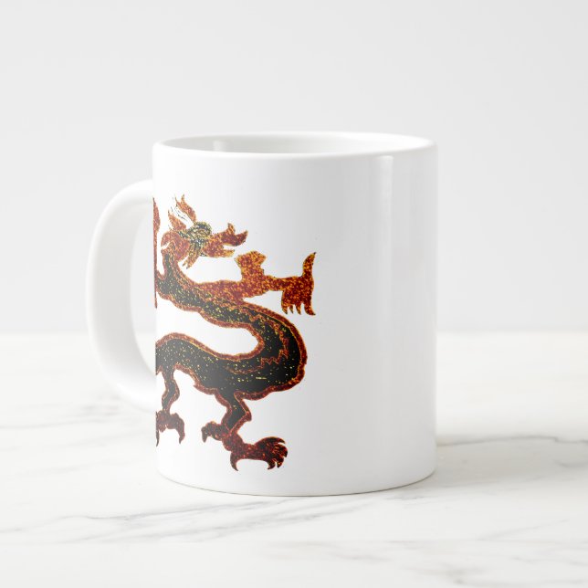 Drache-Tunnel-bohrwagenTasse Jumbo-Tasse (Vorderseite Links)