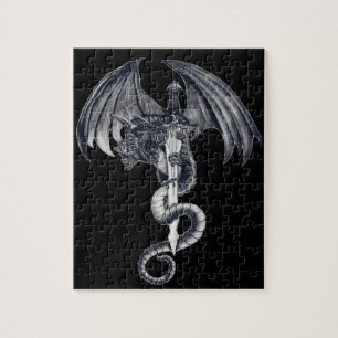 Drache-u. Klinge-Puzzlespiel