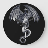 Drache-u. Klinge-Wanduhr